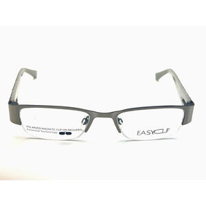 EASYCLIP EC105 SILVER EYEGLASSES SUNGLASSES FRAMES 46-17-135